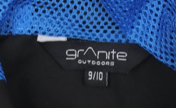 Granite Outdoors Boys Black Hooded Waterproof Rain Coat 9-10 Years