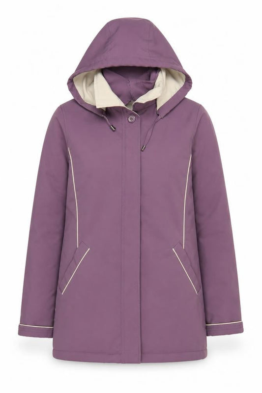 Klassik Clothing Women's Purple Hooded Parka Jacket Size 10
