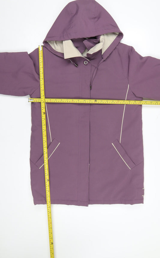 Klassik Clothing Women's Purple Hooded Parka Jacket Size 10
