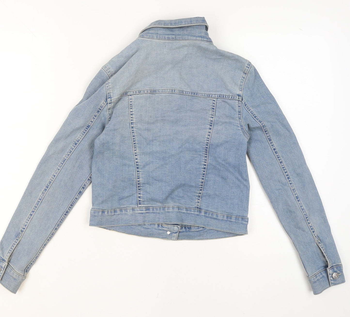 F&F Women Blue Denim Basic Jacket Size 8 Classic Style