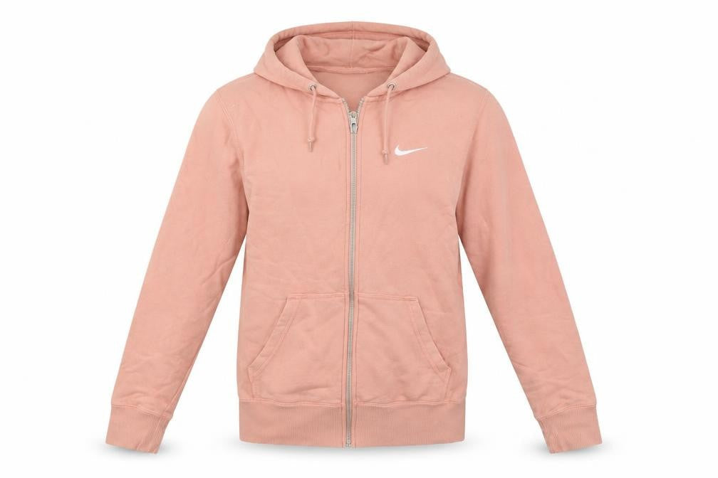 Nike Women's Pink Full Zip Hoodie Small Cotton Blend Casual Sport