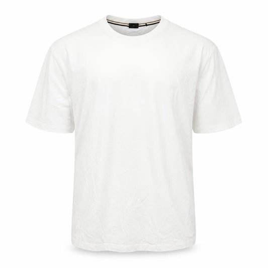 BOSS Men’s White 2XL Regular Fit Crew Neck Cotton T-Shirt