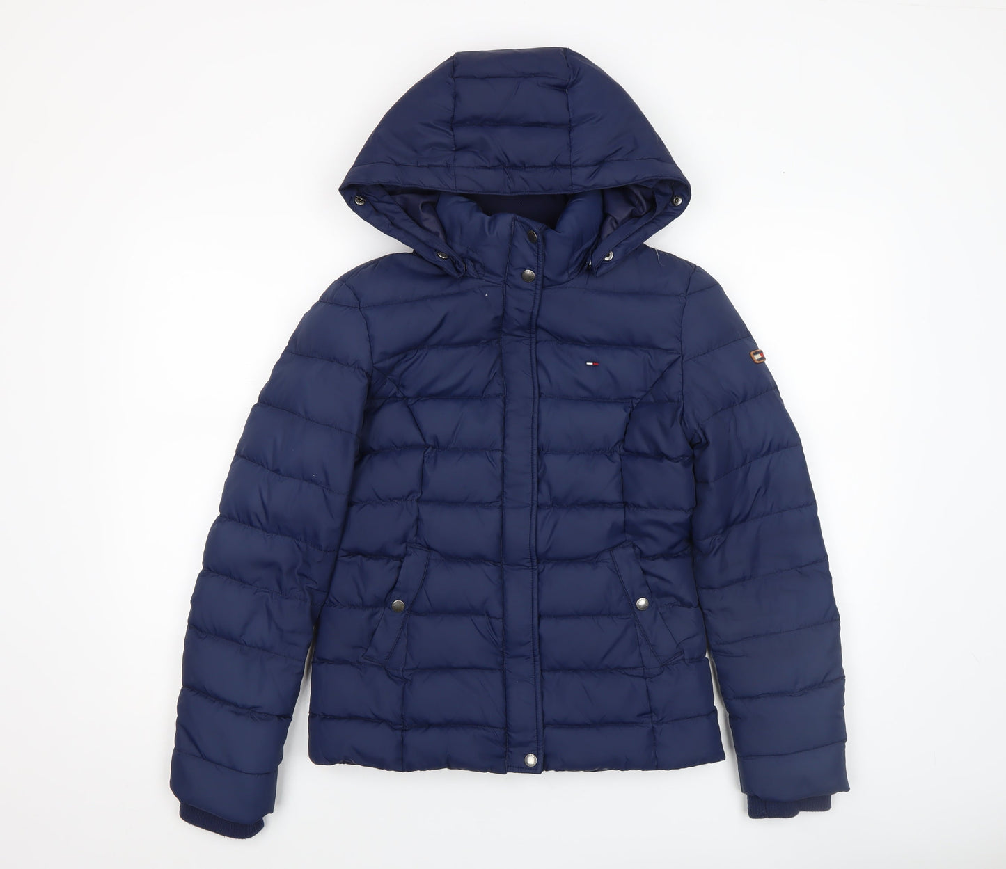 Hilfiger Denim Women's Blue XS Hooded Puffer Jacket