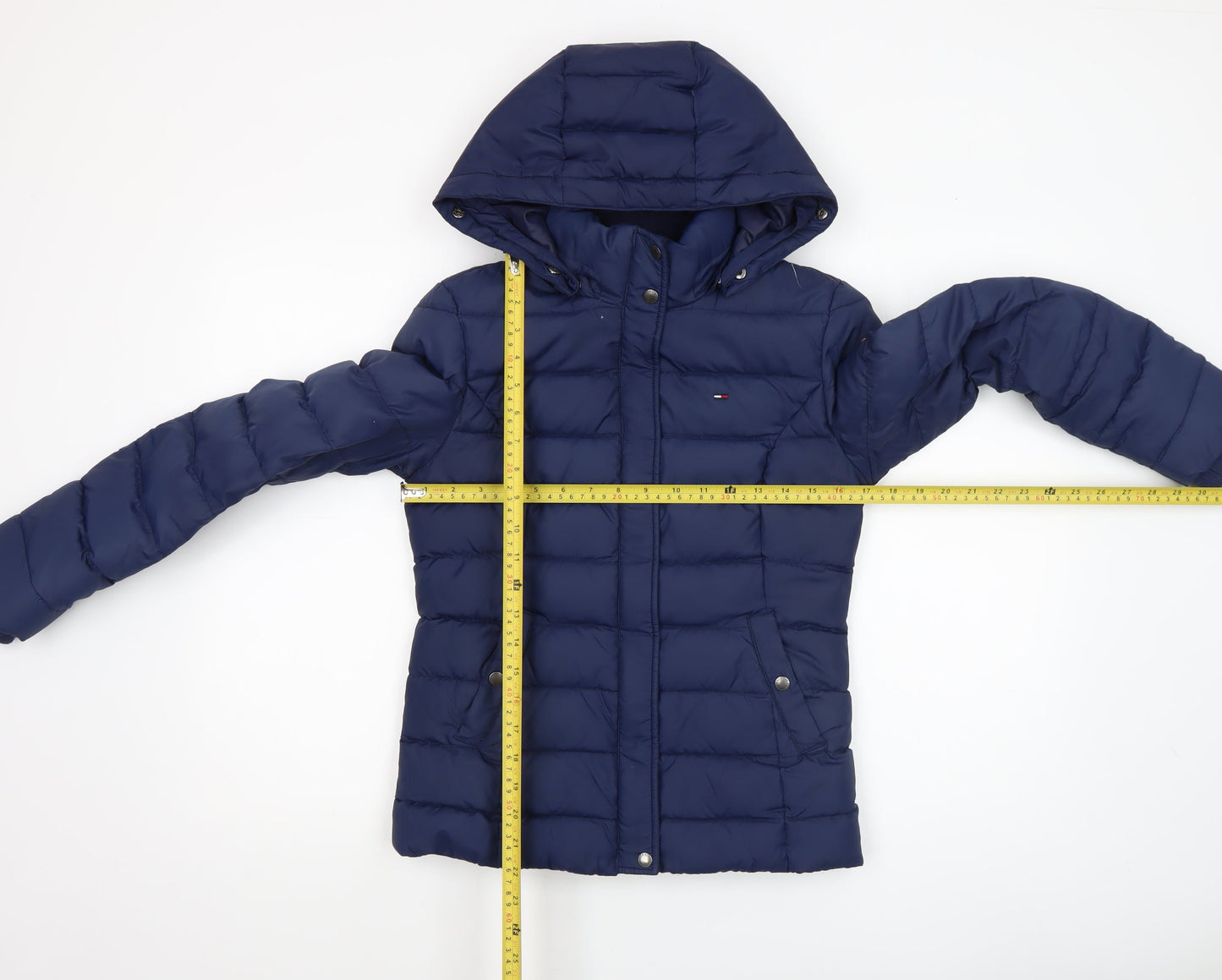 Hilfiger Denim Women's Blue XS Hooded Puffer Jacket