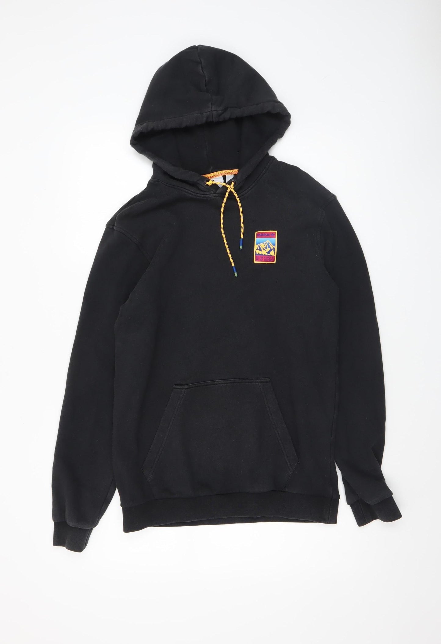 Adidas Men's Black Pullover Hoodie Small Logo Outdoor Sportswear