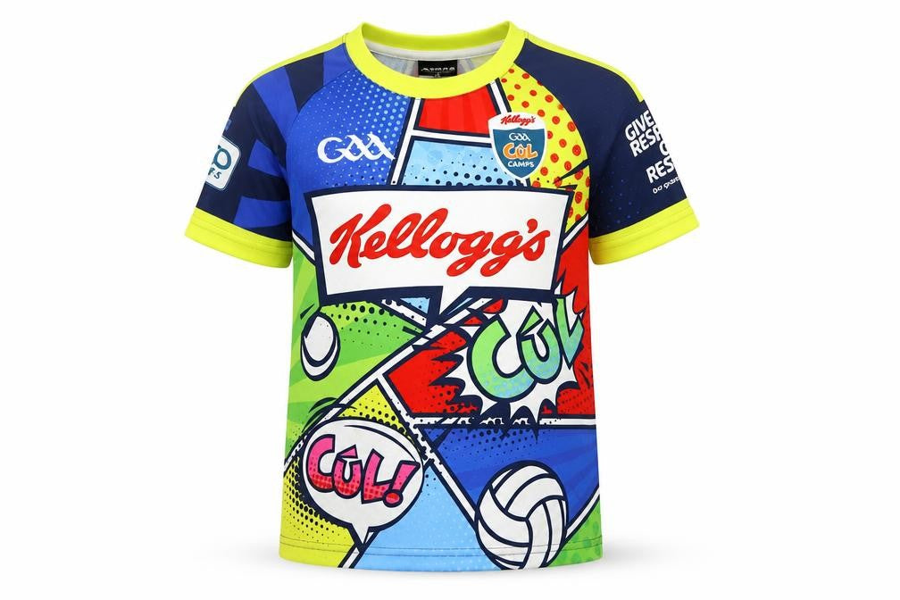 Front view of Masita boys’ multicoloured graphic gaa kellogg’s cúl camps t-shirt 2 years
