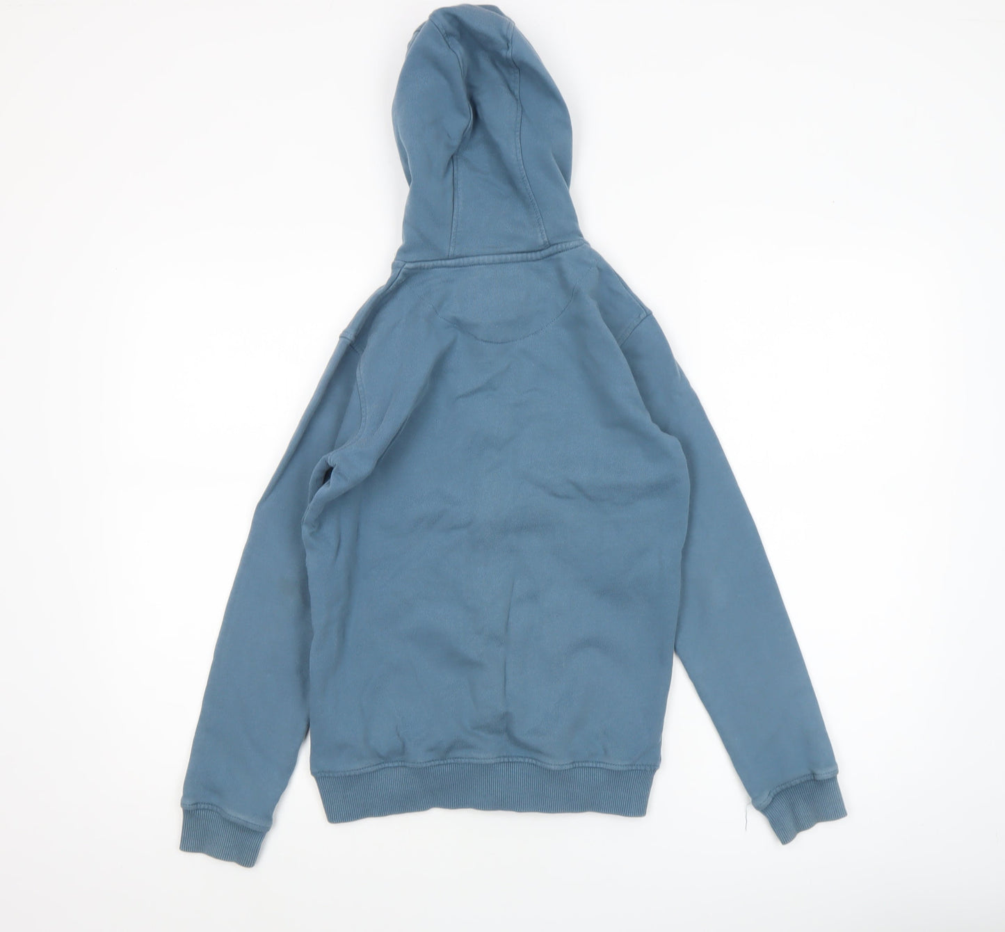 Lyle & Scott Junior Boys Blue Full Zip Hoodie 10-11 Years Cotton Logo