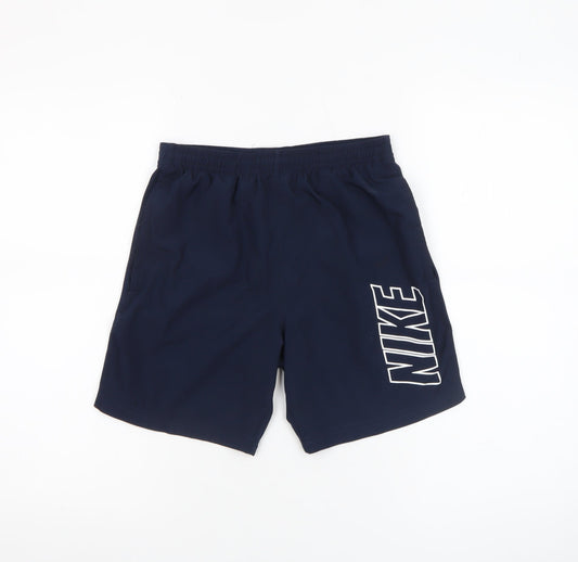 Nike Boys Navy Blue Dri-FIT Athletic Shorts Size M - Quick Dry Activewear