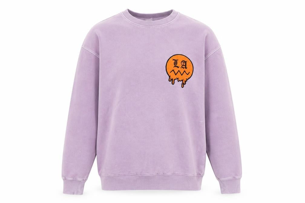 H&M Divided Men's Purple LA Graphic Pullover Sweatshirt Size S