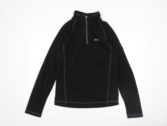 Regatta Men's Black 1/4 Zip Fleece Pullover Sweatshirt Size S