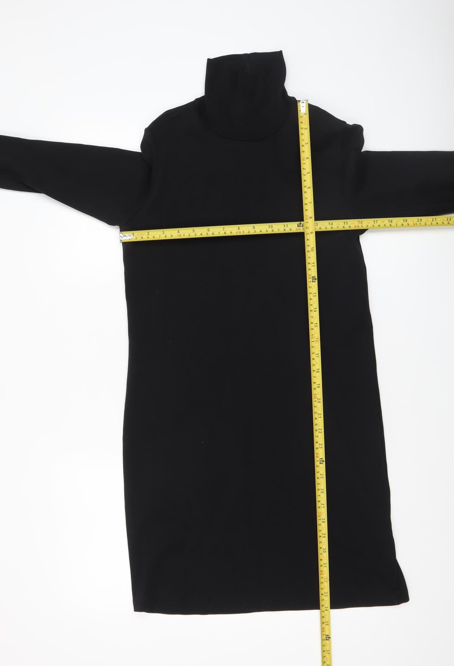 Vero Moda Women’s Black Roll Neck Jersey Shift Dress Size M