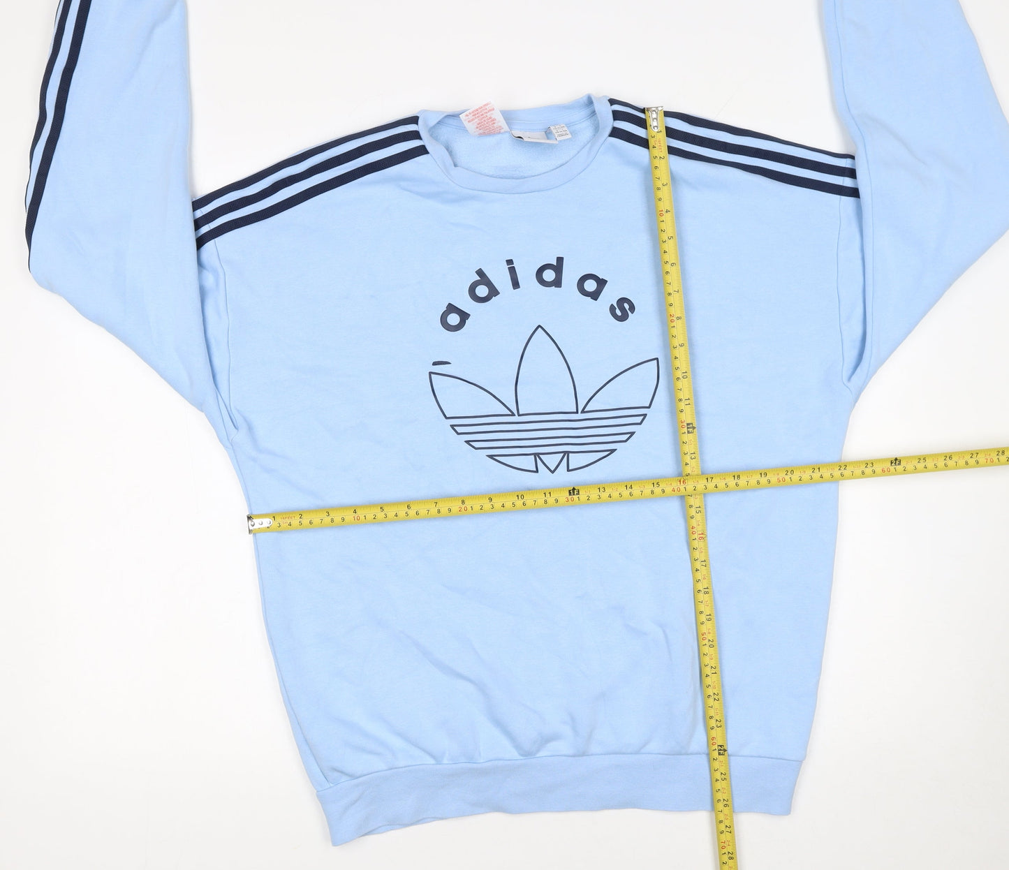 Adidas Boys Blue Crew Neck Pullover Sweatshirt 14-15 Years Logo Jersey