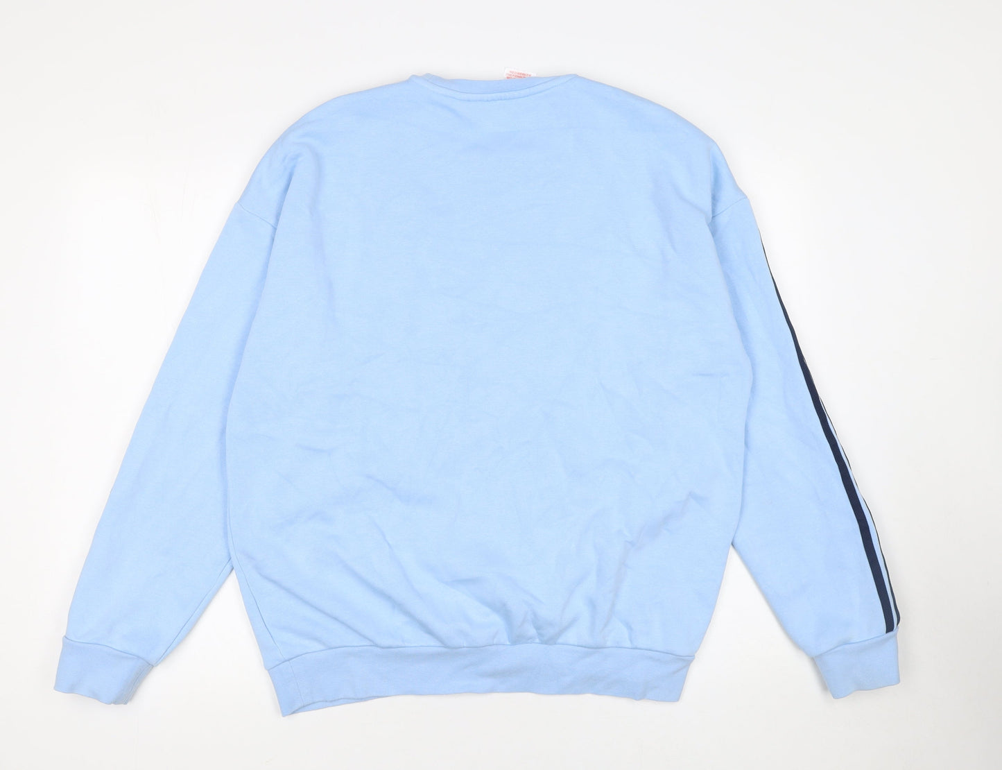 Adidas Boys Blue Crew Neck Pullover Sweatshirt 14-15 Years Logo Jersey