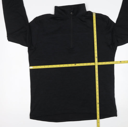 Dunnes Stores Men's Black XL 1/4 Zip High Neck Sweatshirt