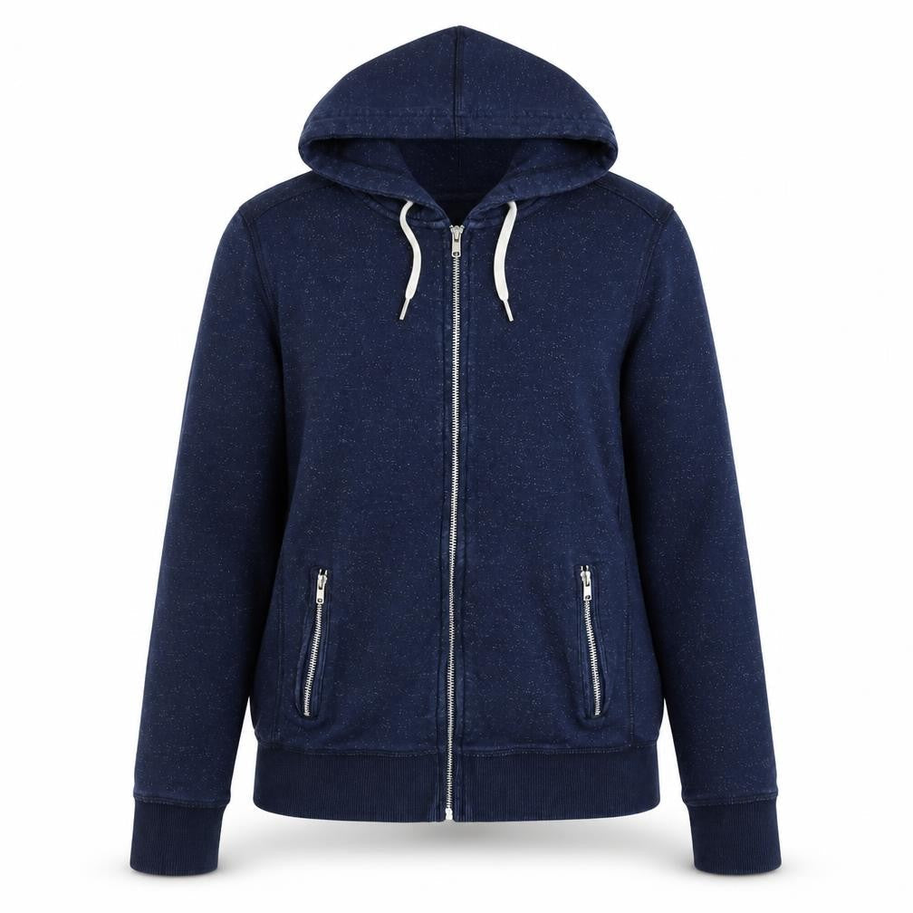 Next Women’s Navy Full Zip Hoodie XS Cotton Blend Casual