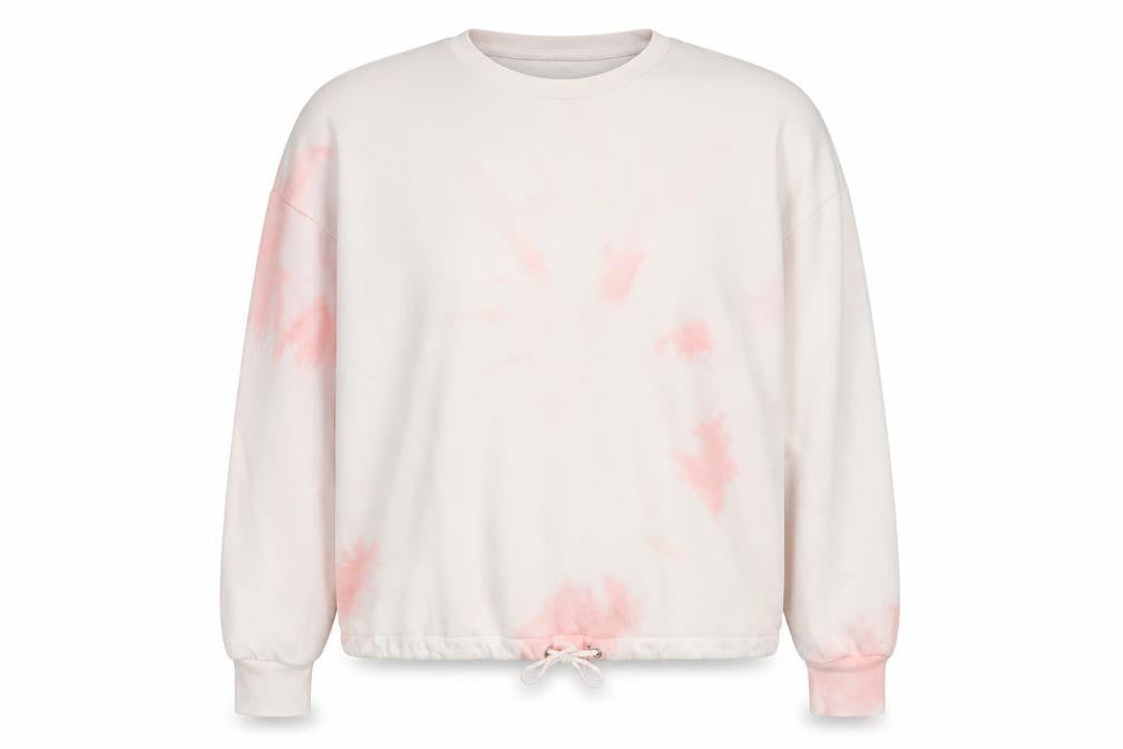 Dunnes Women’s Beige Pink Tie Dye Pullover Sweatshirt XS