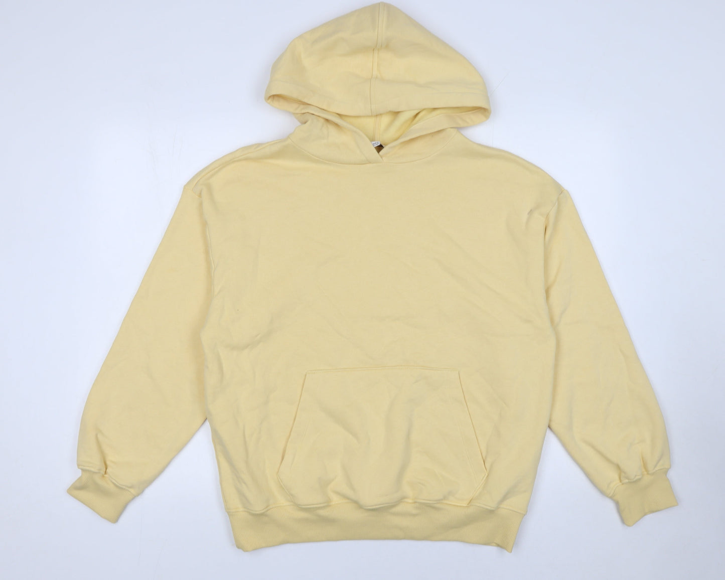 Marks and Spencer Women Yellow Pullover Hoodie Small Cotton Blend