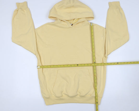 Marks and Spencer Women Yellow Pullover Hoodie Small Cotton Blend