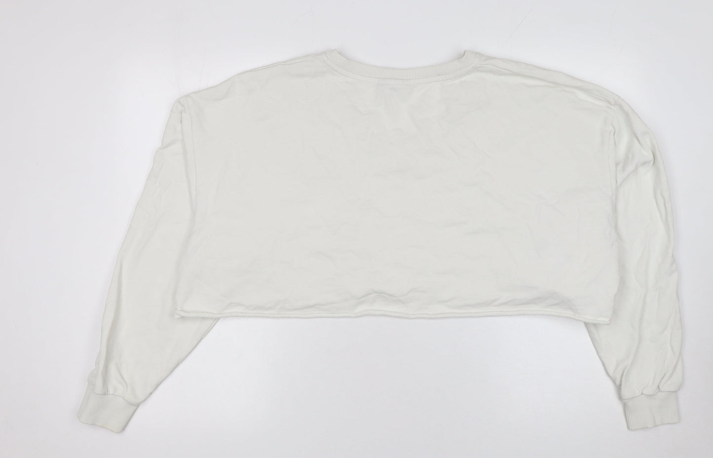 ASOS Design Women’s Ivory Cropped Pullover Sweatshirt Size M