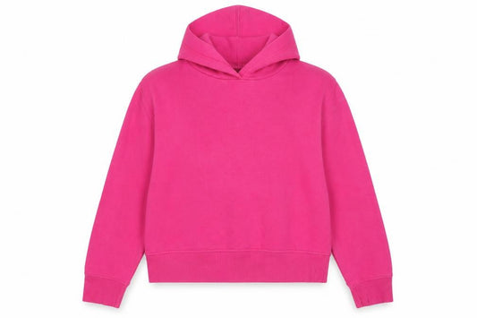 ZARA Womens Pink Pullover Hoodie Cotton Blend Size L Relaxed Fit