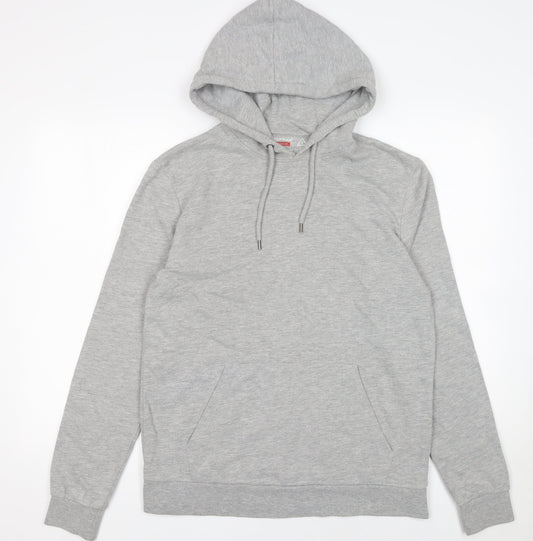 Topman Mens Grey Classic Fit Pullover Hoodie Size S