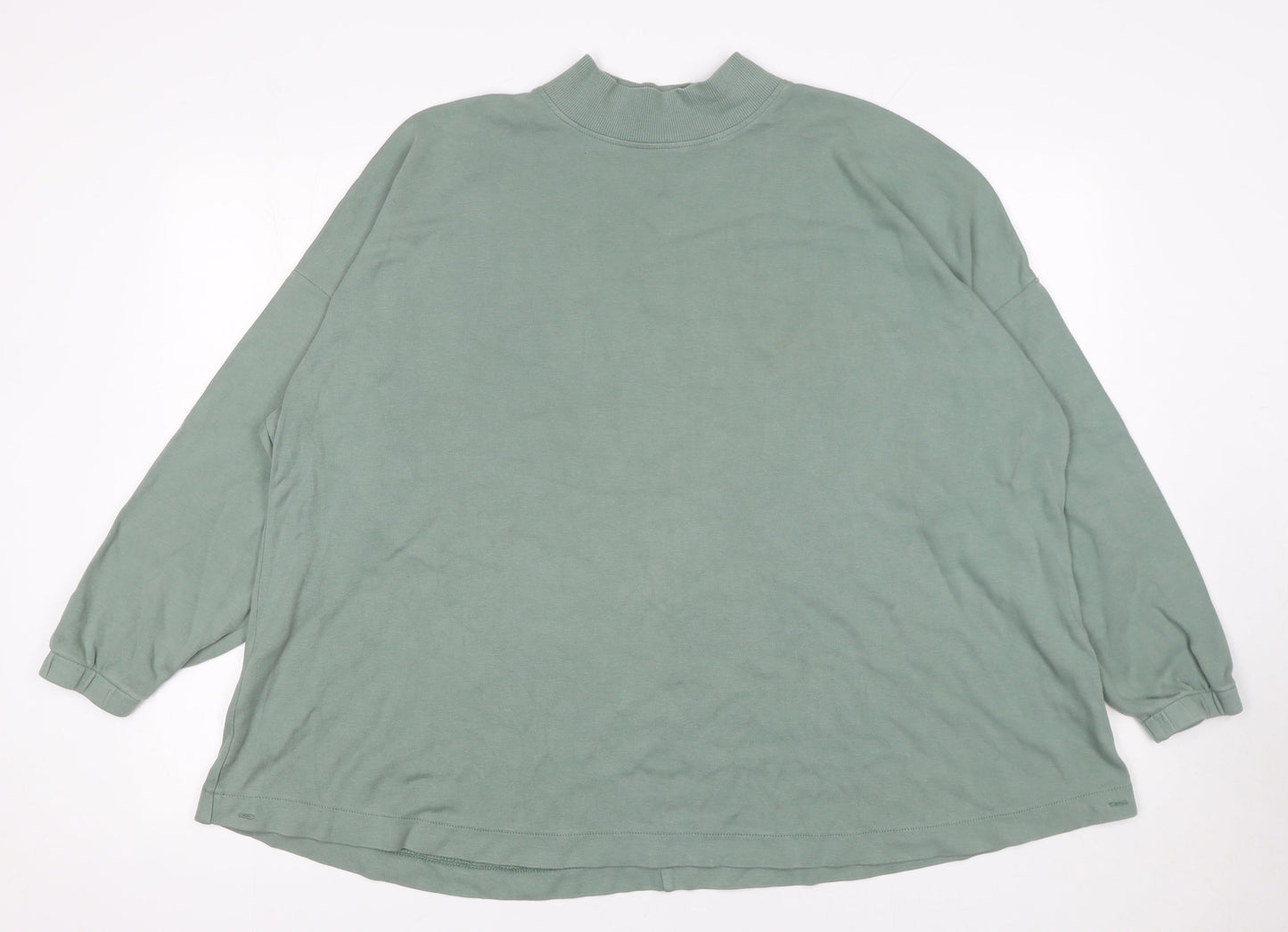 ASOS Design Women’s Green Cotton Mock Neck Oversized Sweatshirt UK 10