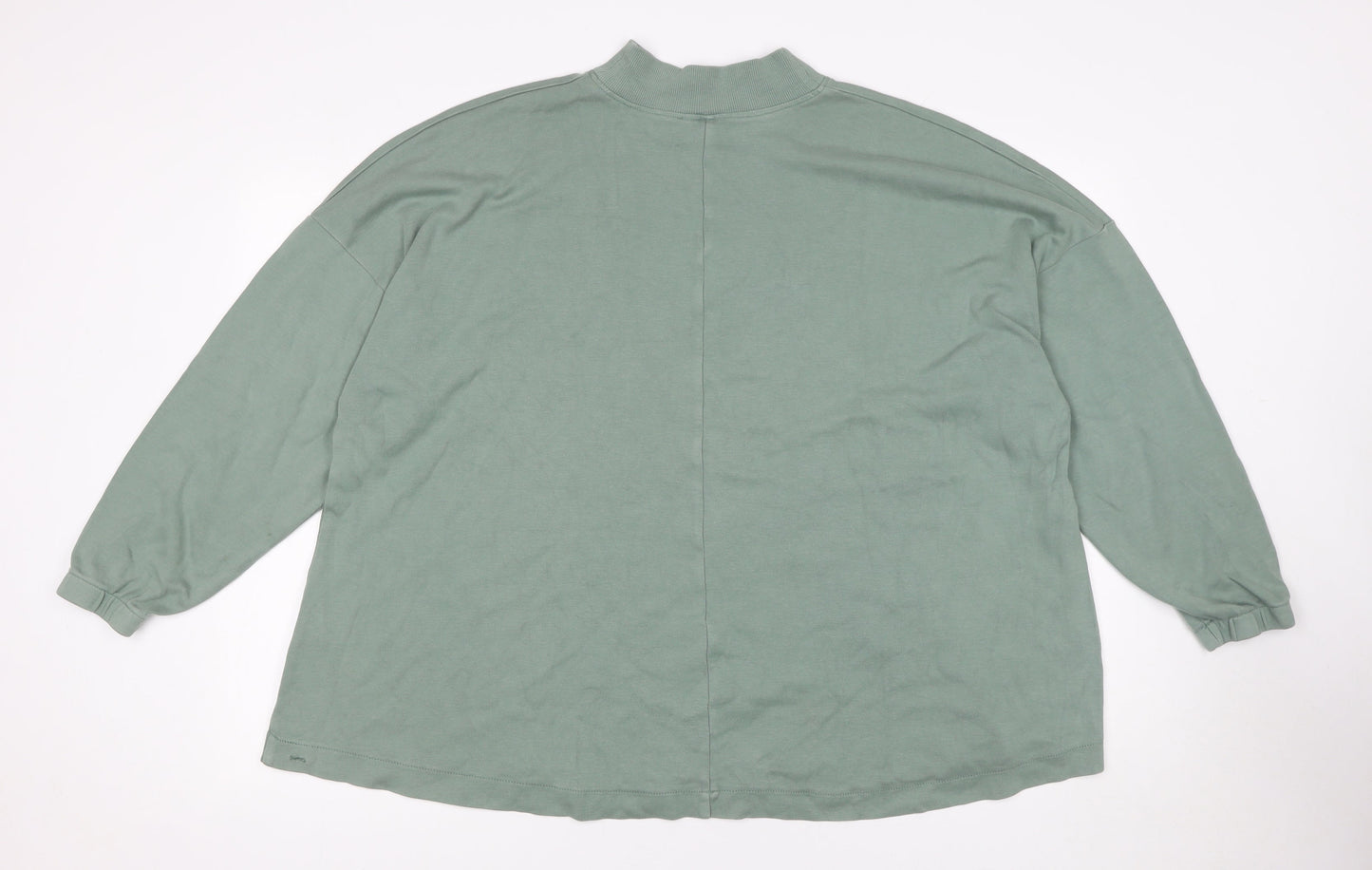 ASOS Design Women’s Green Cotton Mock Neck Oversized Sweatshirt UK 10