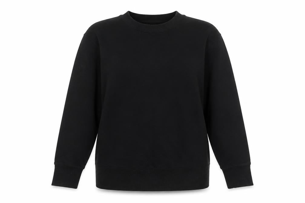 Next Women Black Small Crew Neck Cotton Sweatshirt
