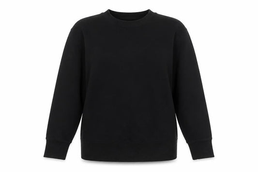 Next Women Black Small Crew Neck Cotton Sweatshirt