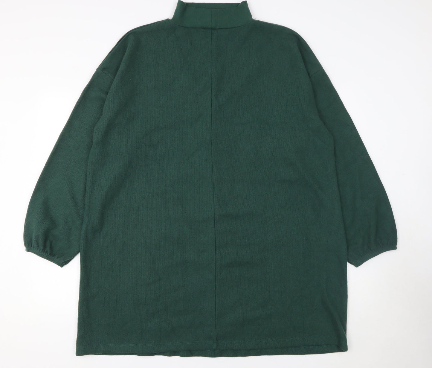 ASOS DESIGN Womens Green Size 16 Shift Knee Length V-Neck Dress