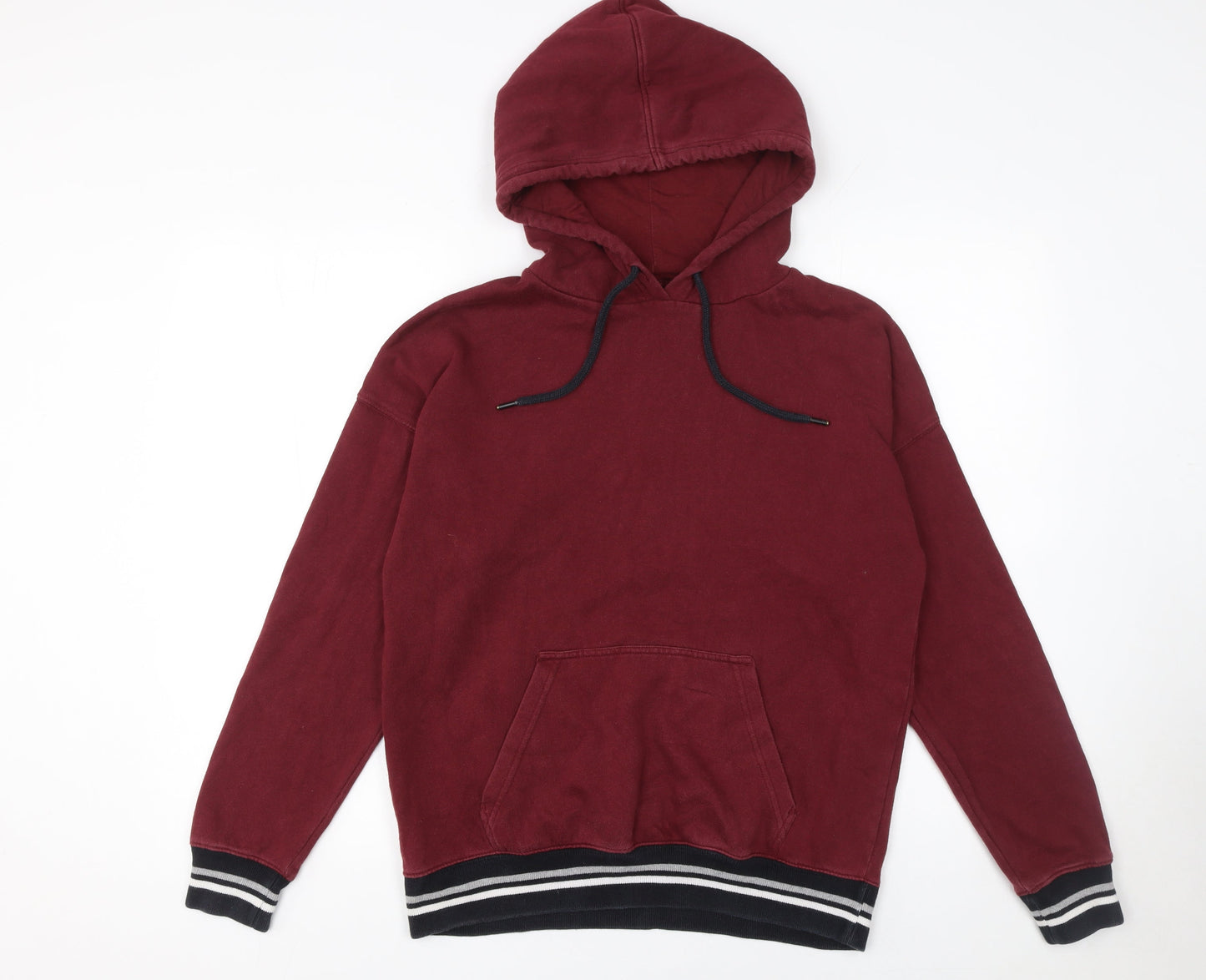 Next Women Red Hoodie UK 10 Cotton Blend Pullover Casual