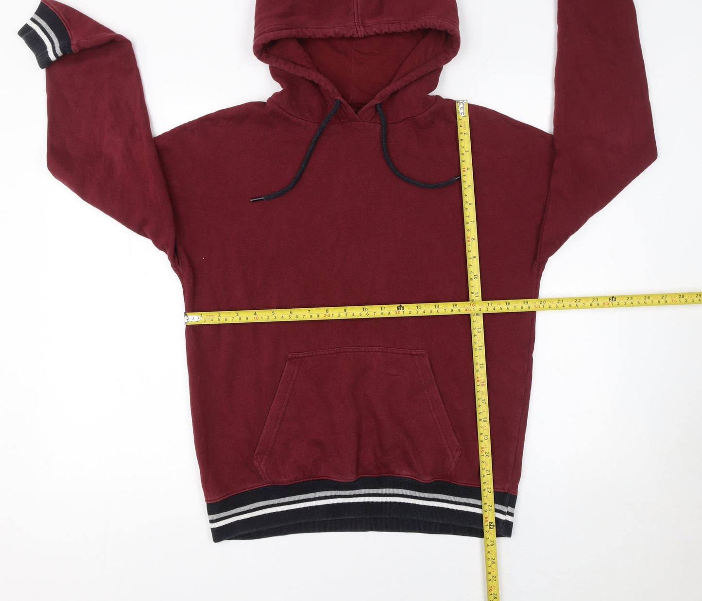 Next Women Red Hoodie UK 10 Cotton Blend Pullover Casual