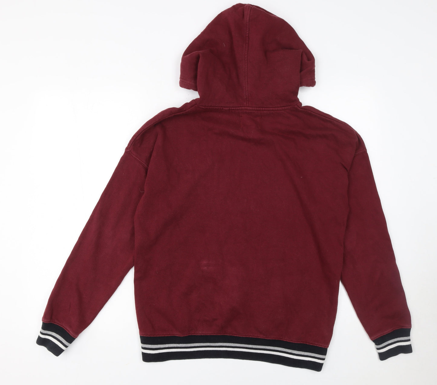 Next Women Red Hoodie UK 10 Cotton Blend Pullover Casual