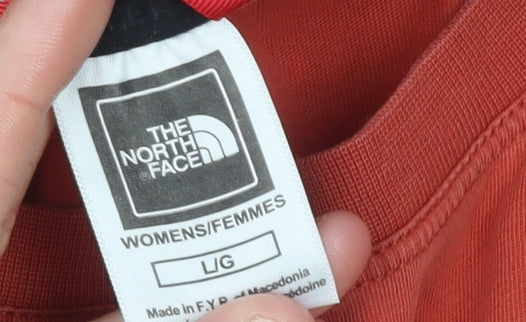The North Face Womens Red Cotton Short Sleeve T-Shirt L