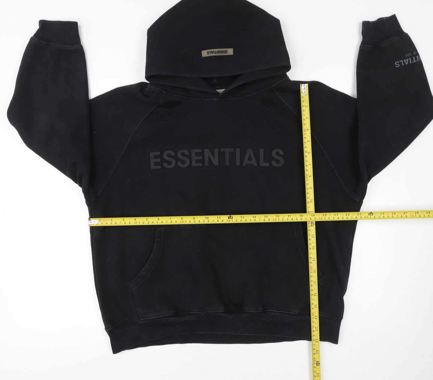 Fear of God Essentials Black Hoodie Women's S Cotton Pullover