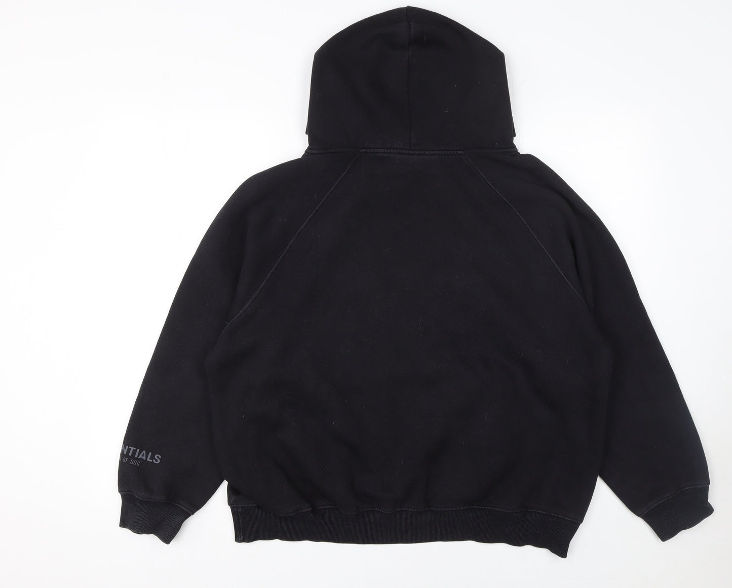 Fear of God Essentials Black Hoodie Women's S Cotton Pullover