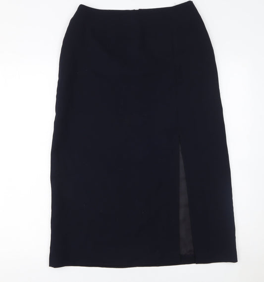 Marks & Spencer Women’s Navy Midi Pencil Skirt UK 10 High Rise Workwear