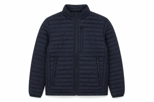 Jack & Jones Men’s Blue Puffer Jacket M Quilted Lightweight