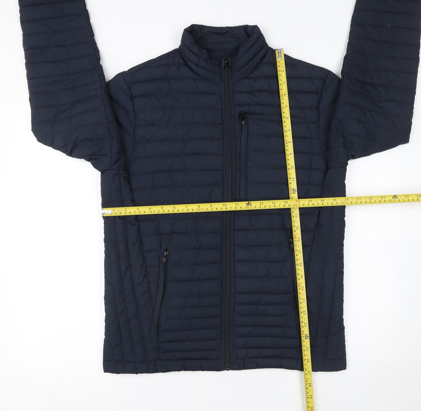 Jack & Jones Men’s Blue Puffer Jacket M Quilted Lightweight
