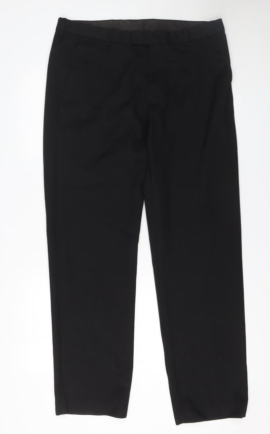 St. Bernard for Dunnes Stores Men's Black 36W 35L Regular Fit Dress Trousers