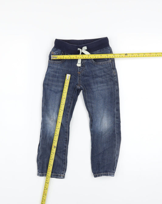 GAP Boys Blue Slim Denim Jeans 4 Years Drawstring Waist Casual
