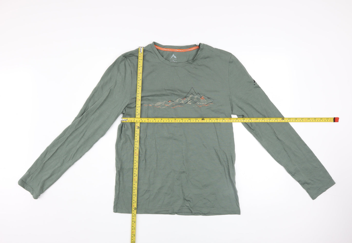 McKINLEY Men's Green Wool Blend Long Sleeve Outdoor Top M