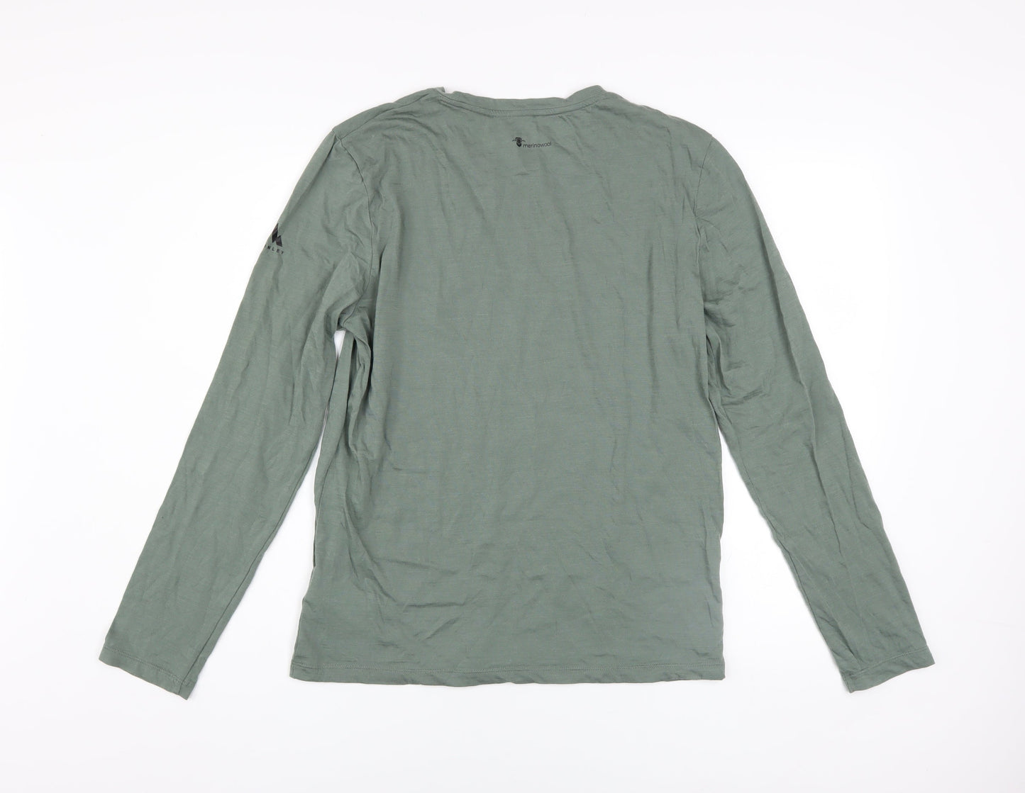 McKINLEY Men's Green Wool Blend Long Sleeve Outdoor Top M