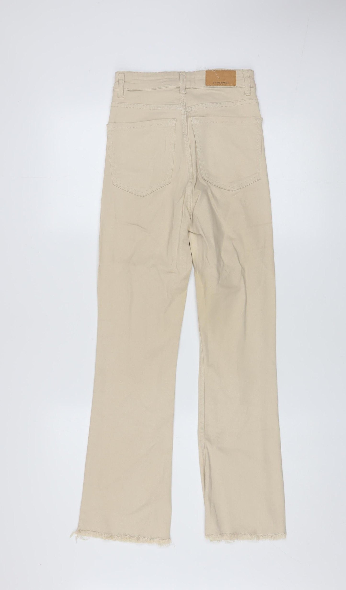 Stradivarius Women’s Beige Straight Jeans Size 4 Mid Rise