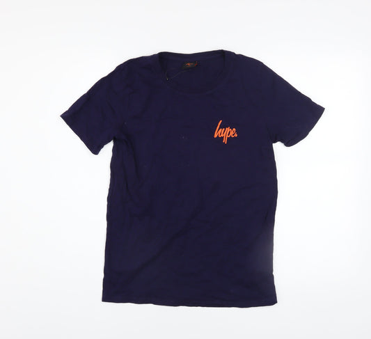 Hype Boys Blue 14 Years Basic Logo Cotton Short Sleeve T-Shirt