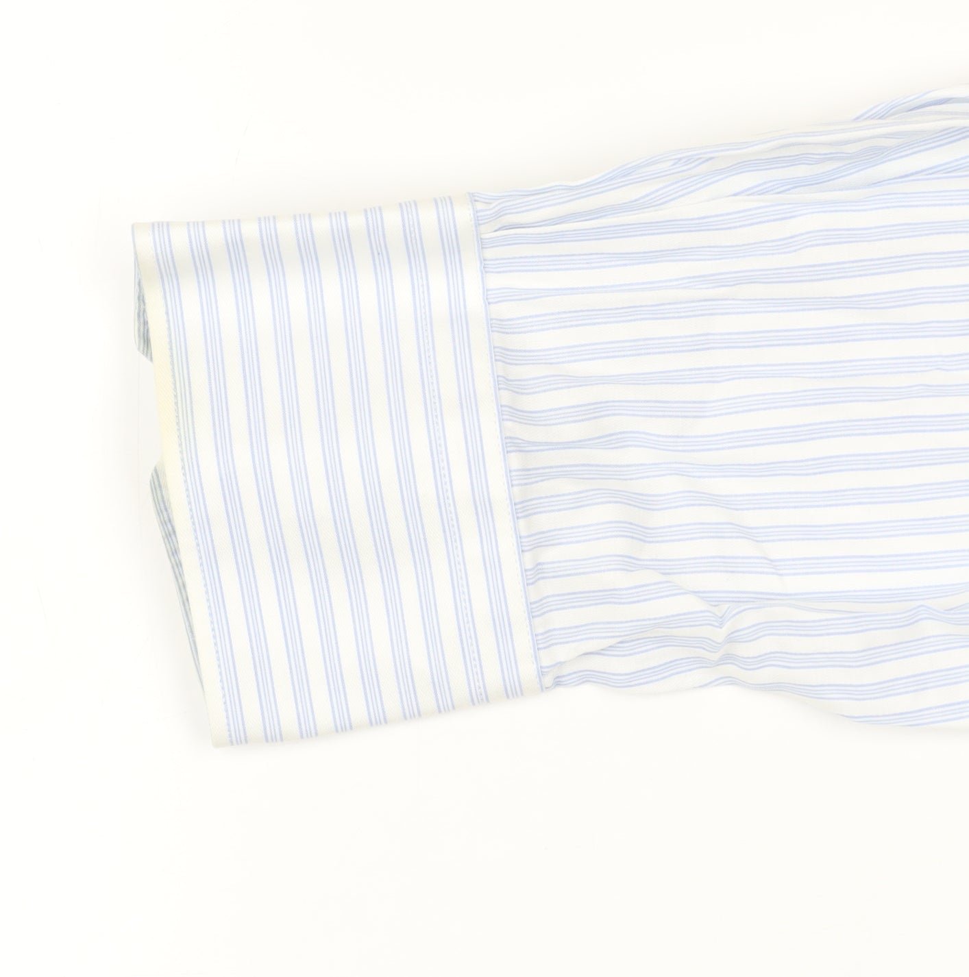 Louis Philippe Men's Blue Striped Classic Fit Cotton Shirt Size 42