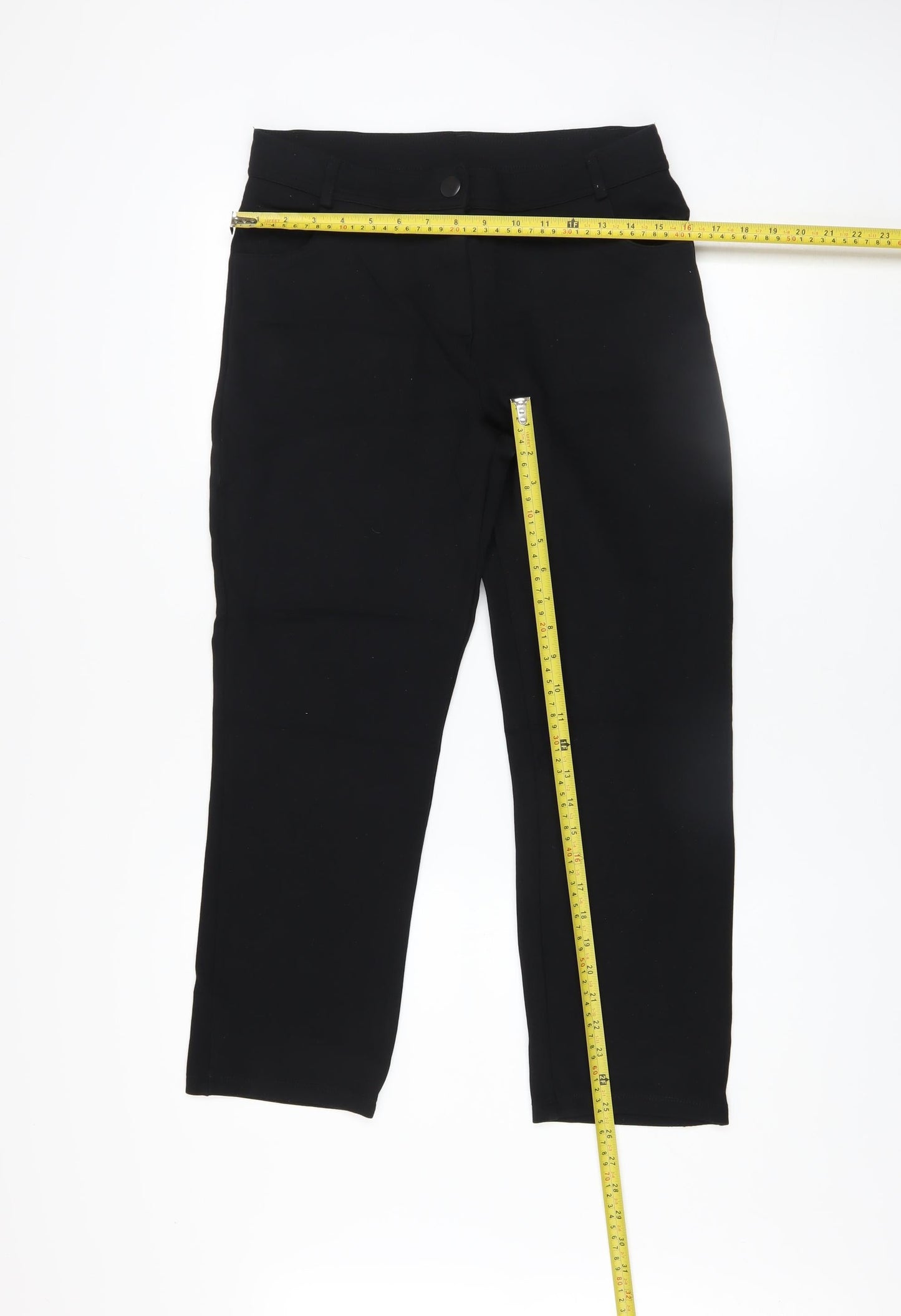 Dunnes Stores Women's Black Slim Fit Stretch Trousers Size 10