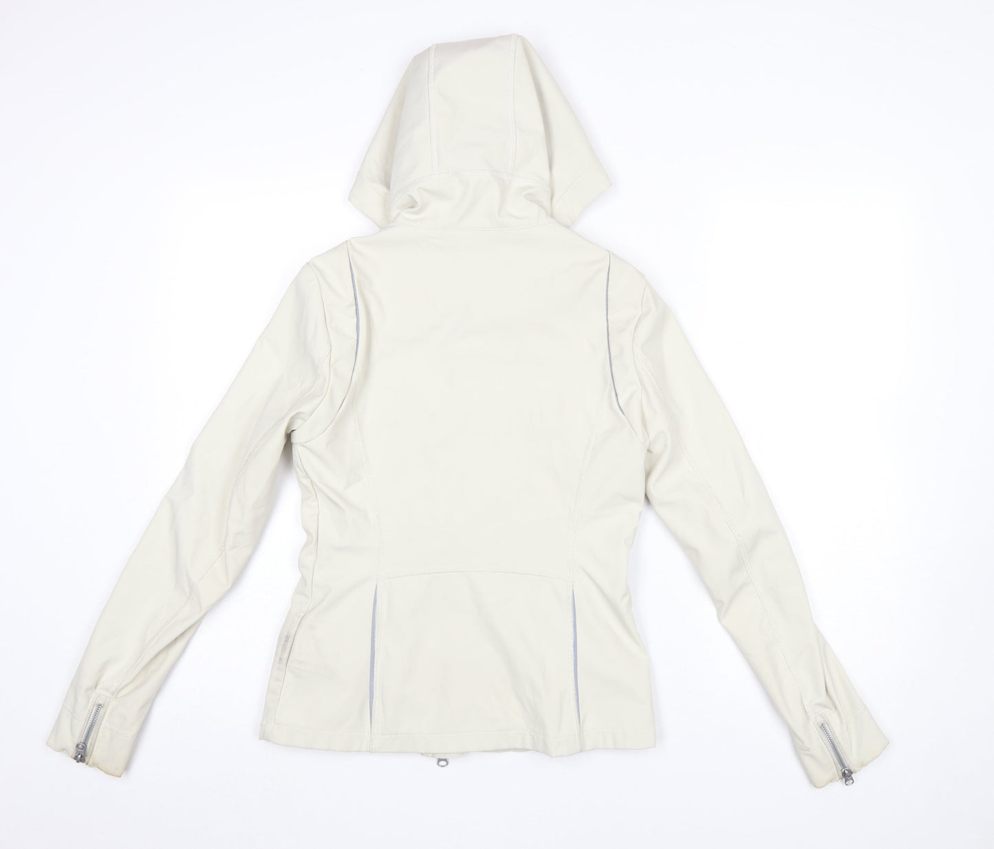Woolrich Women’s Ivory Hooded Soft Shell Jacket Size S