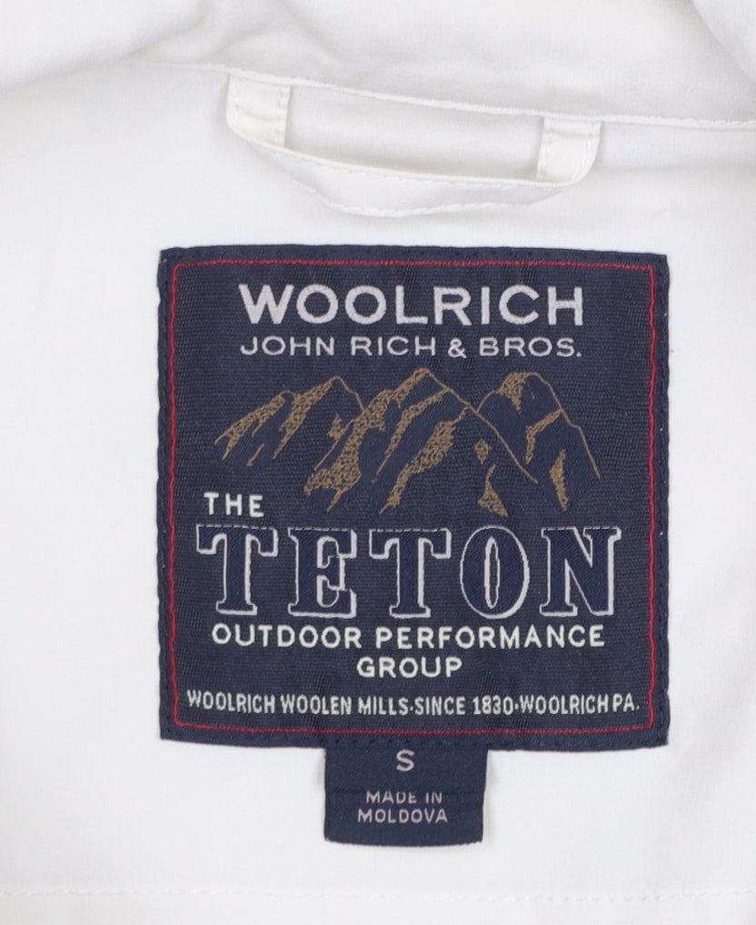 Woolrich Women’s Ivory Hooded Soft Shell Jacket Size S