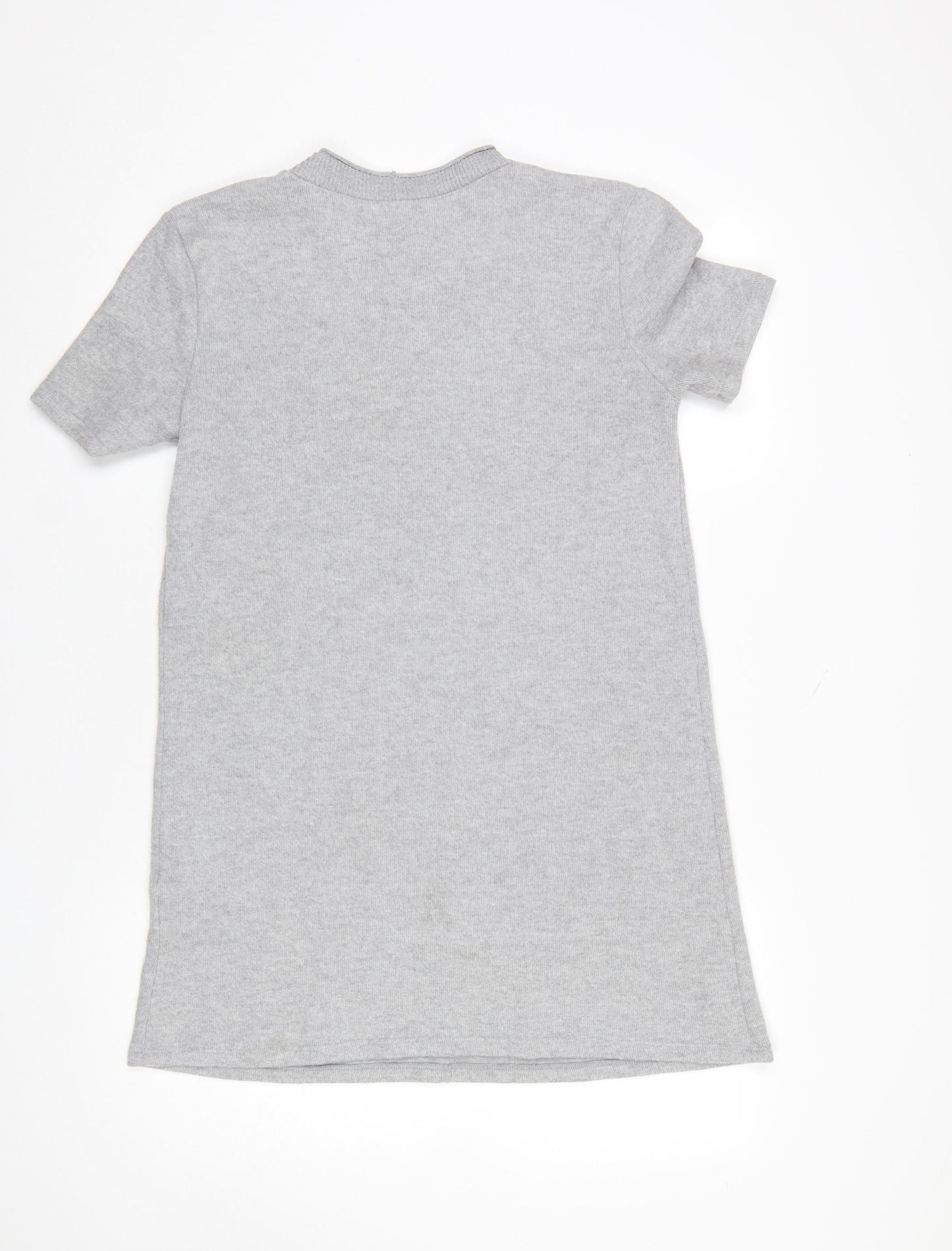Zara Women’s Grey Knit T-Shirt Dress Size 12 Casual Short Sleeve